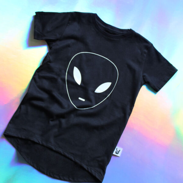 Camiseta Negra Alien face / You are my favorite human