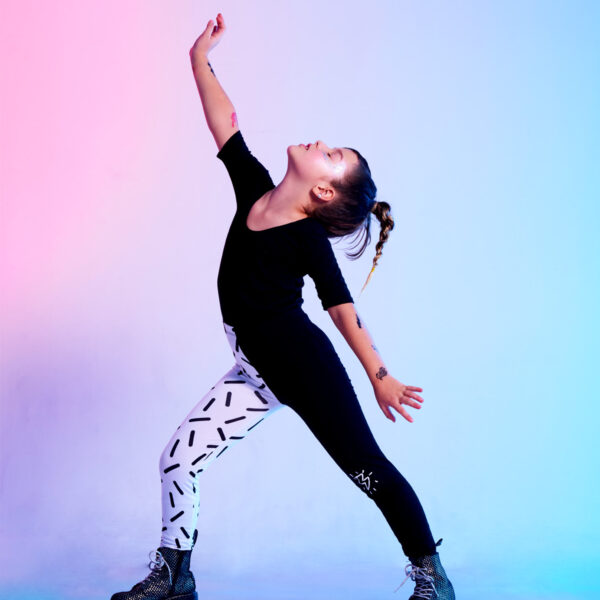 Leggings Chispas Blanco / Rayo Negro