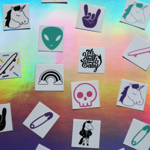 Set Tatuajes Temporales Universo Oh Yeah Baby x 8 Colores