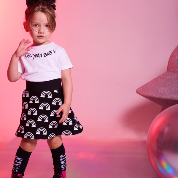 Falda Arcoíris Negra