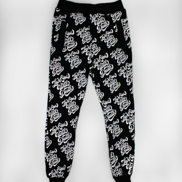 Pantalón Jogger Love You Until Death logo Negro