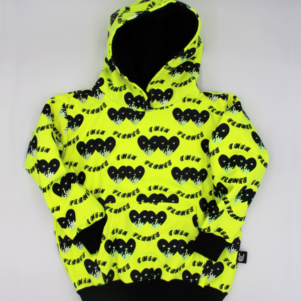 Buzo My twin flame Amarillo Neón Brilla en la oscuridad