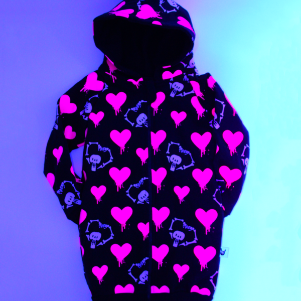 Vestido Skull Heart Hugs / Dripping Hearts Negro