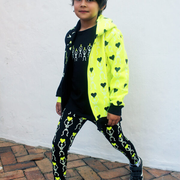 Buzo Twin flames concert Negro/Amarillo Neón Brilla en la oscuridad