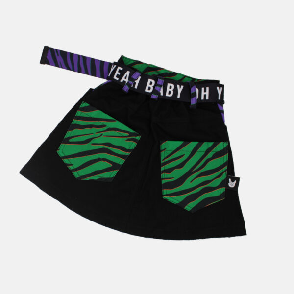 FALDA PUNK ROCK CEBRA VERDE Y CEBRA MORADA